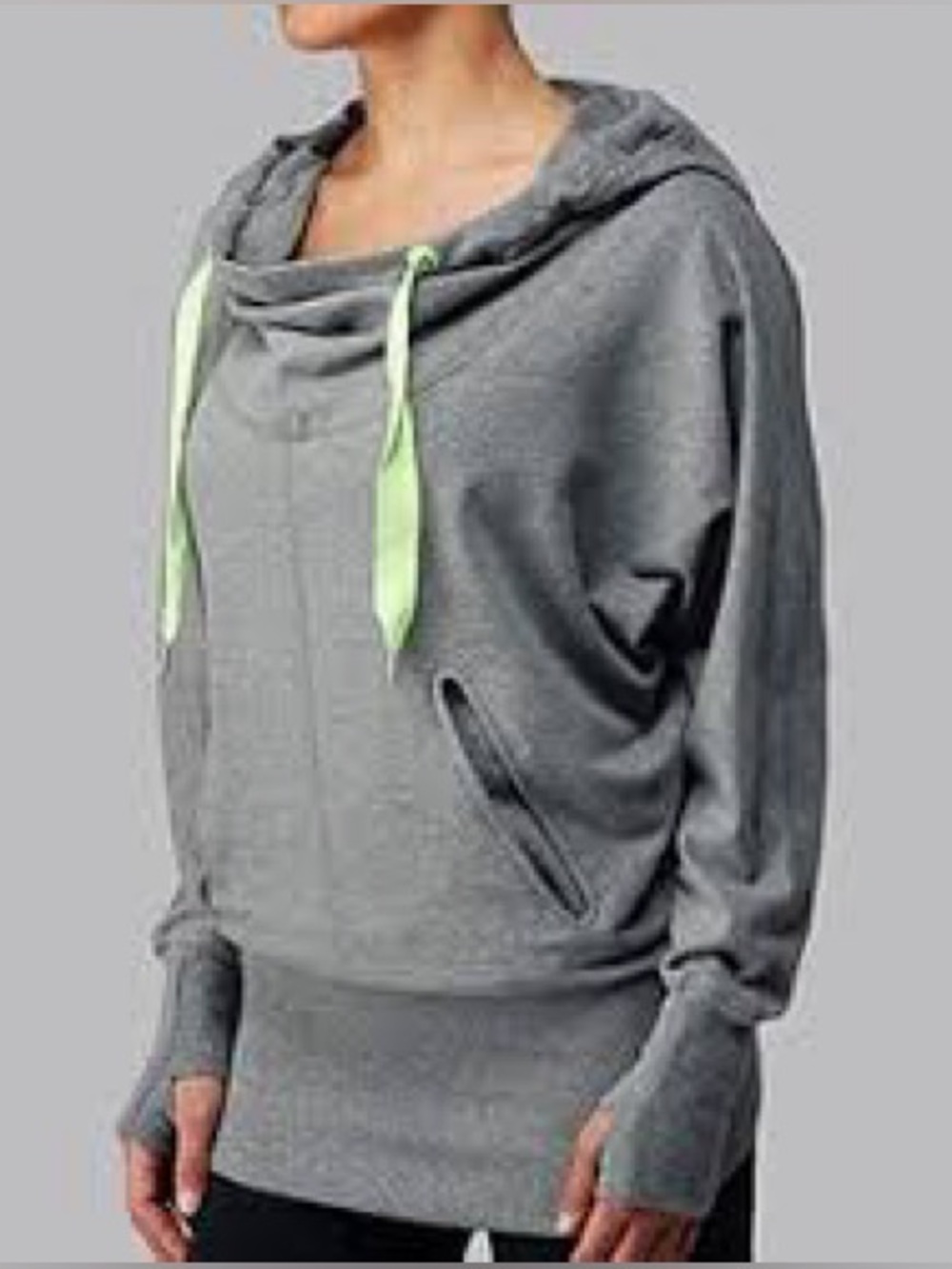Lululemon Scuba Dark Gray Cowl Neck Pullover Hoodie Sz 2